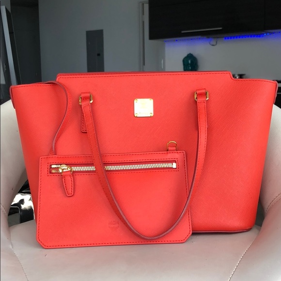 MCM Handbags - MCM Logo Plaque Tote